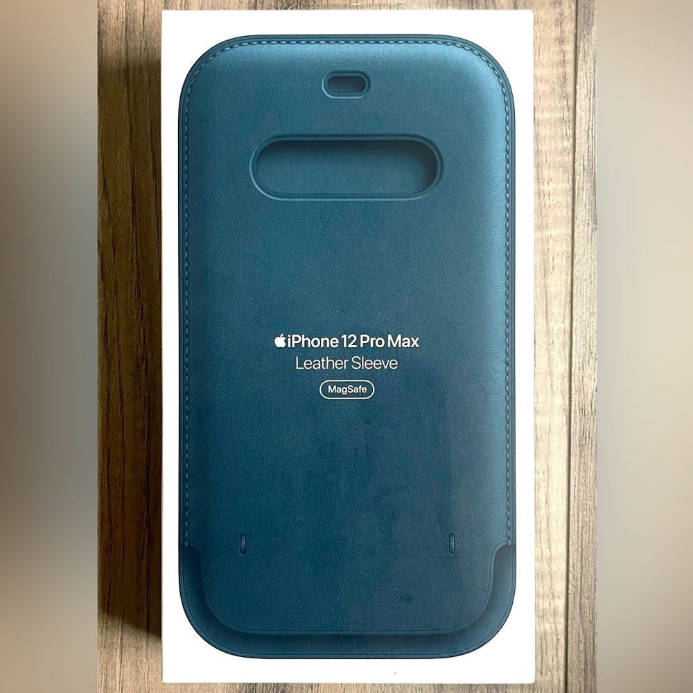 iPhone 12 Pro Max Leather Sleeve/Case in Baltic Blue